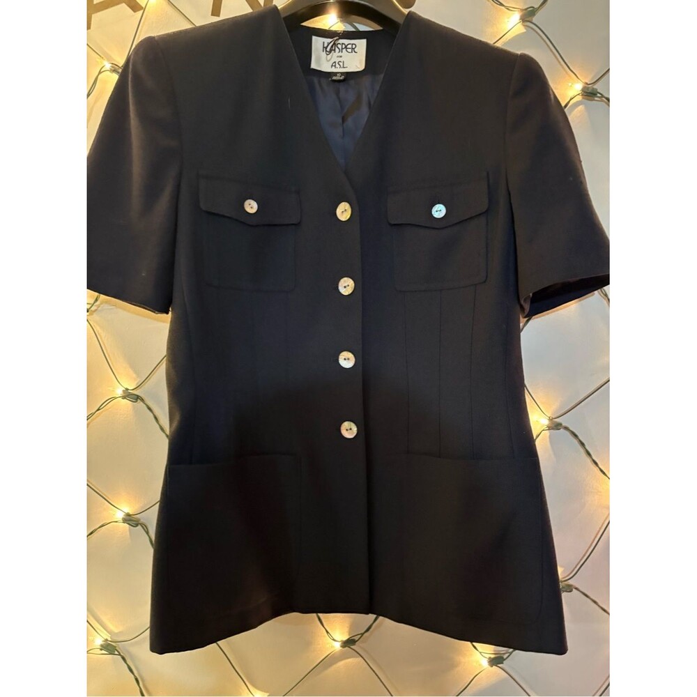 Kasper Navy Blue Women's Jacket 20↔️18↕️ #1838